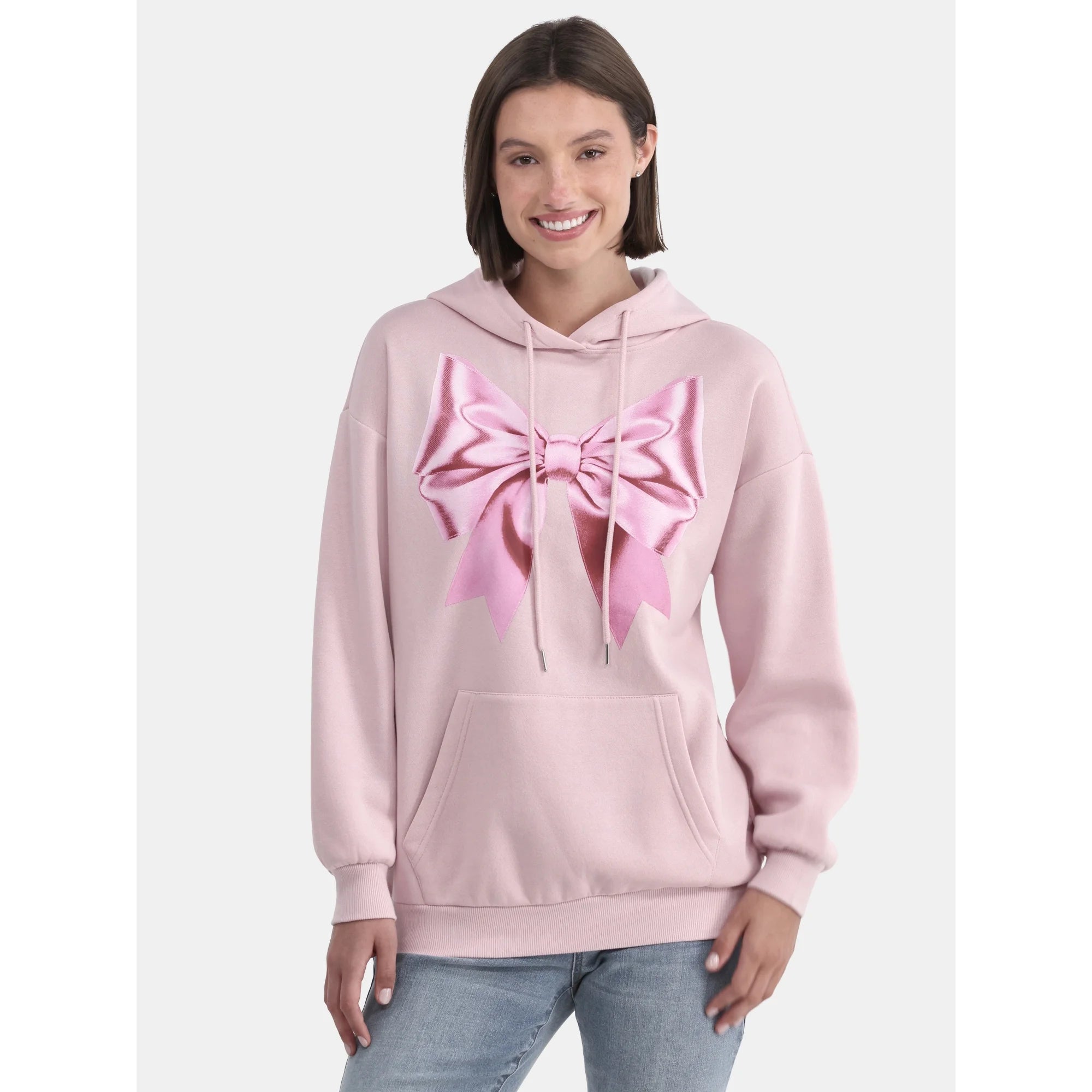 No Boundaries Oversized Printed Hoodie, Women's and Women’s Plus | WTWL493XA