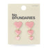 No Boundaries Triple Heart Drop Earrings, Pink, Women’s  |  WTWL302XA