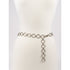 No Boundaries Women's Circle Ring Chain Belt, Silver | WTWL189XA