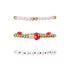 No Boundaries Women's Goldtone Heart, Daisy and Smiley Stretch Bracelet Set, 5 Pack |  WTWL307XA