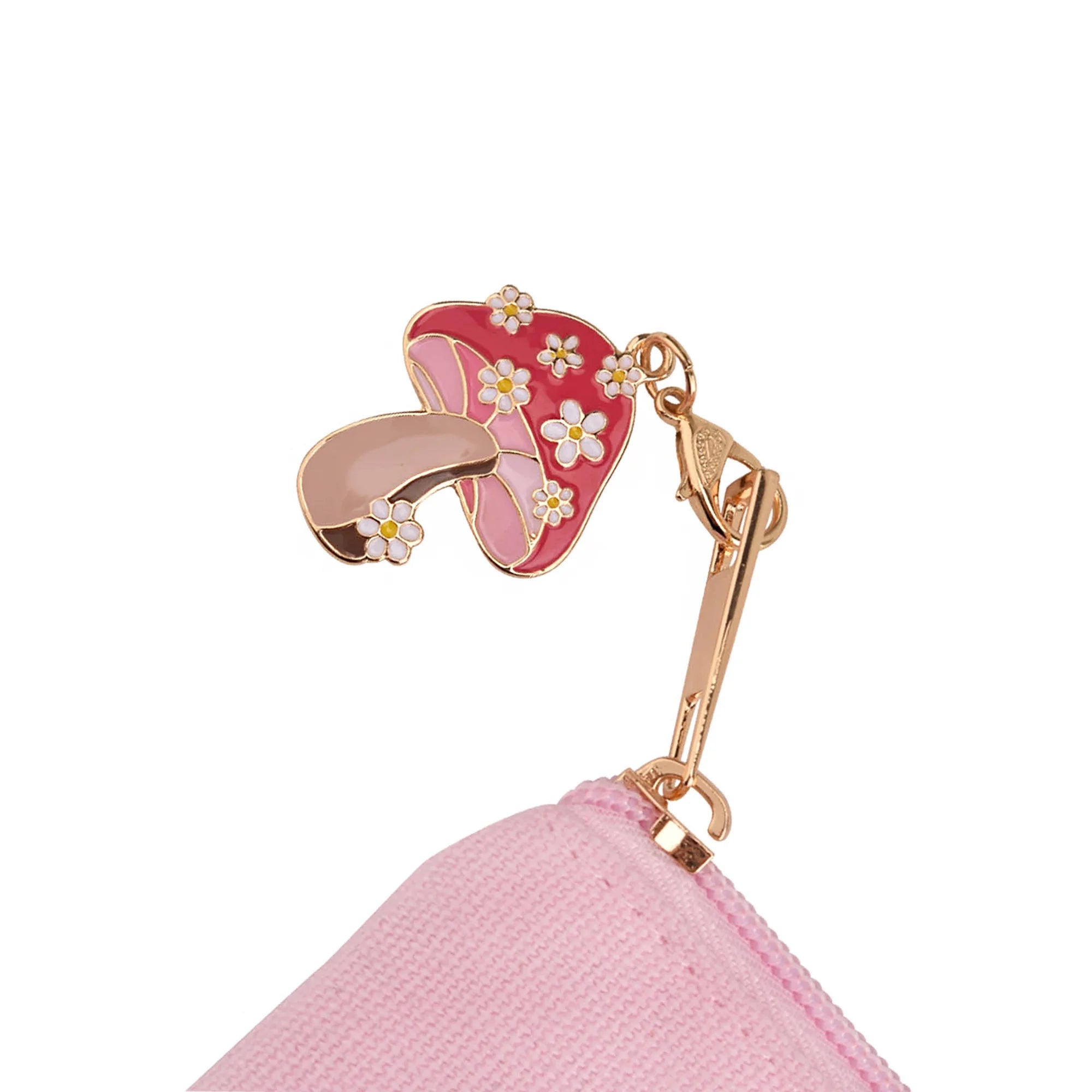No Boundaries Women's Pink Daisy Coin Bag with Mushroom Charm  |  WTWL336XA