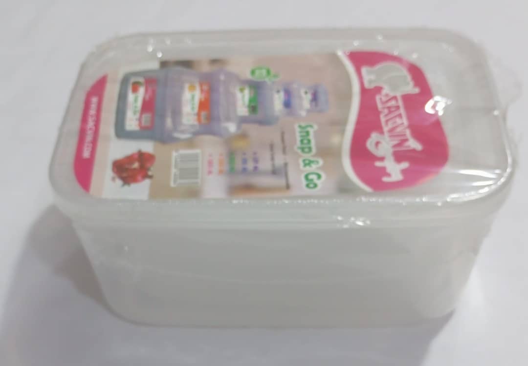 Multi-Purpose Sacvin Food Storage Container Snap and Go 5in1 Transparent, White | SVN3a