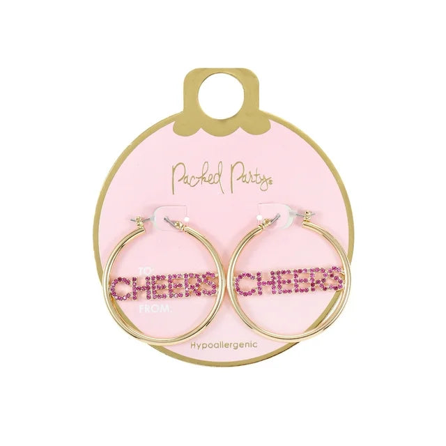 Packed Party Cheers Hoop Earrings | WTWL388XA