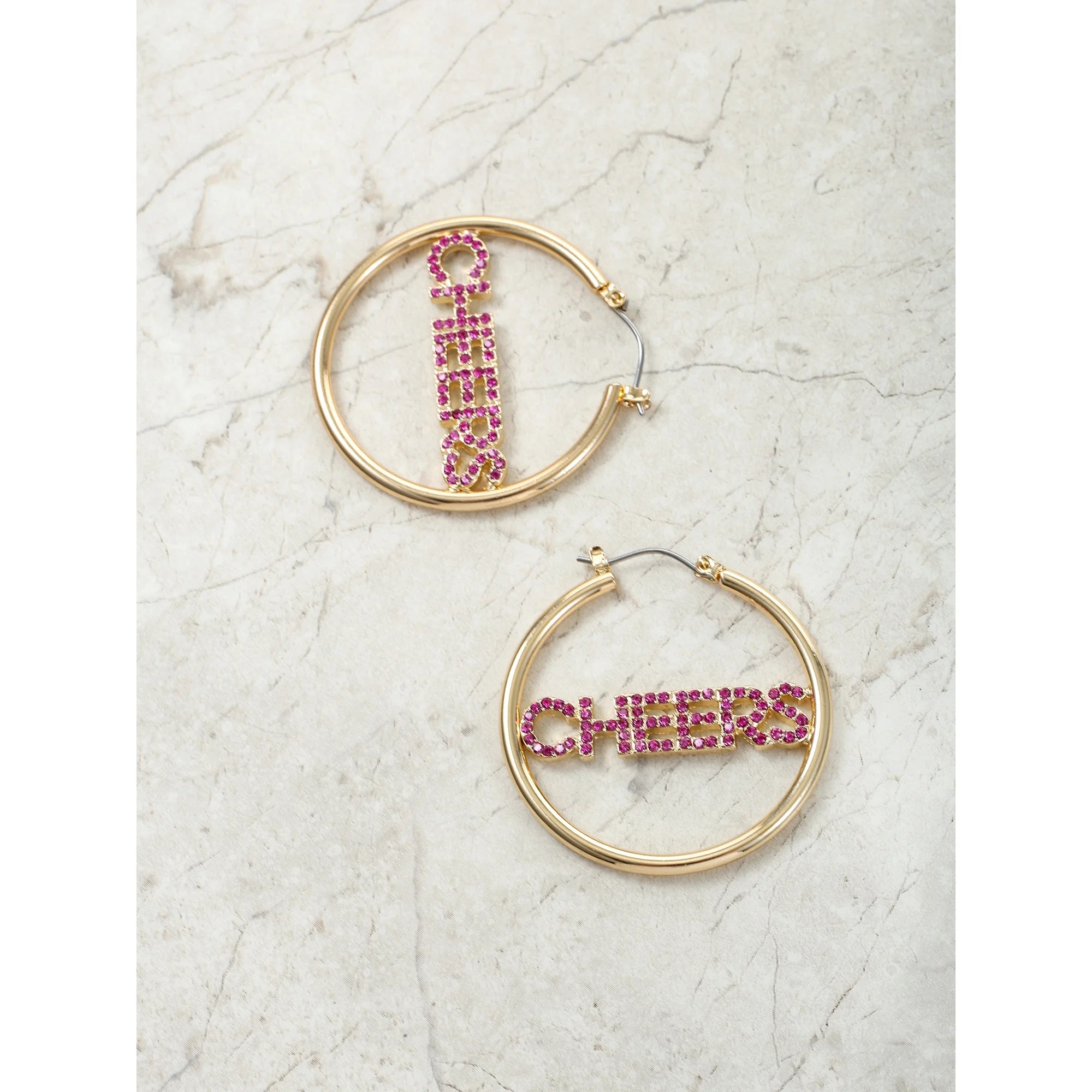Packed Party Cheers Hoop Earrings | WTWL388XA