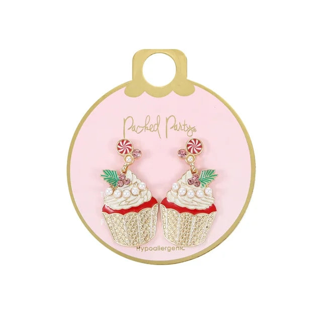 Packed Party Christmas Cupcake Earrings | WTWL386XA