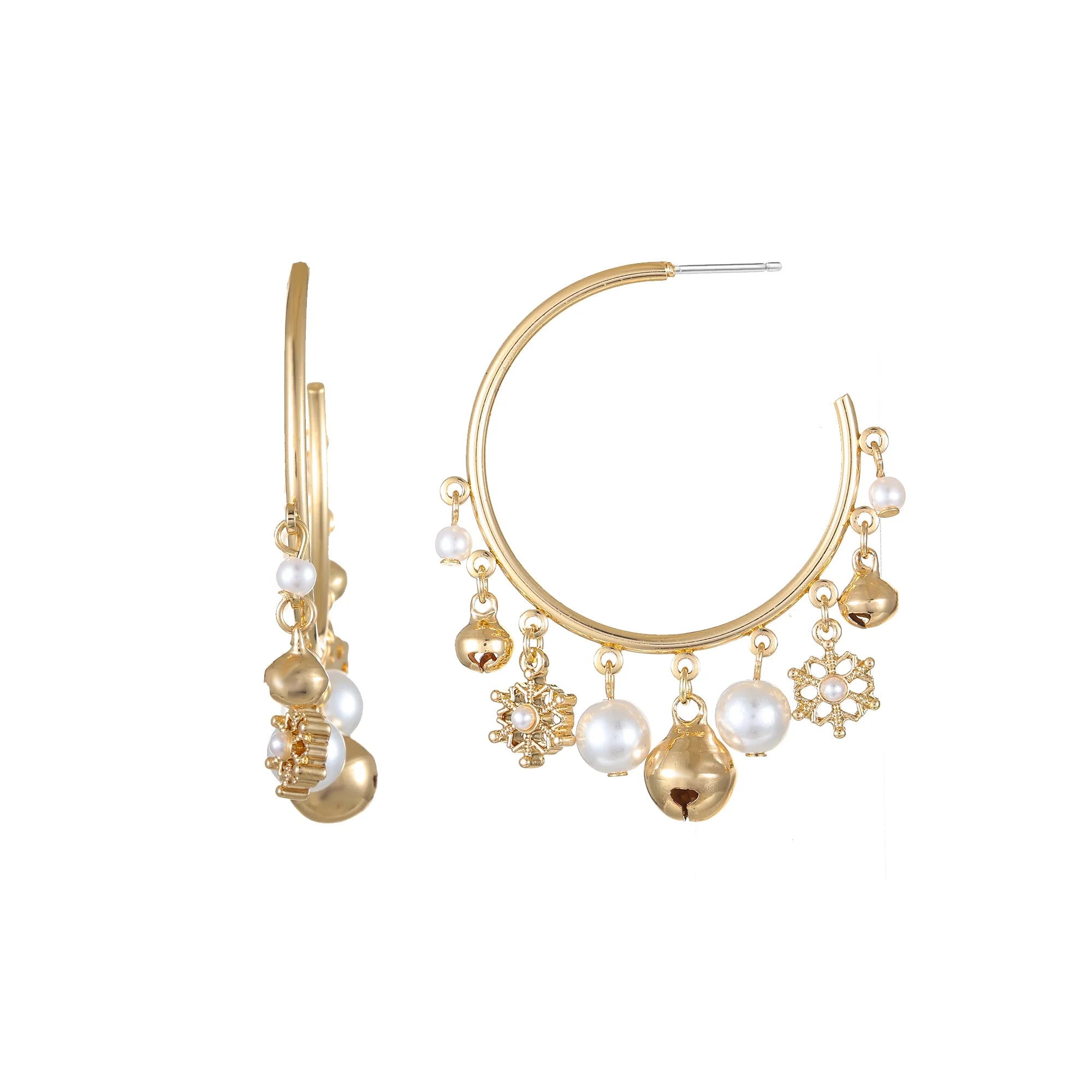Packed Party Jingle Bells Hoop Earrings | WTWL387XA