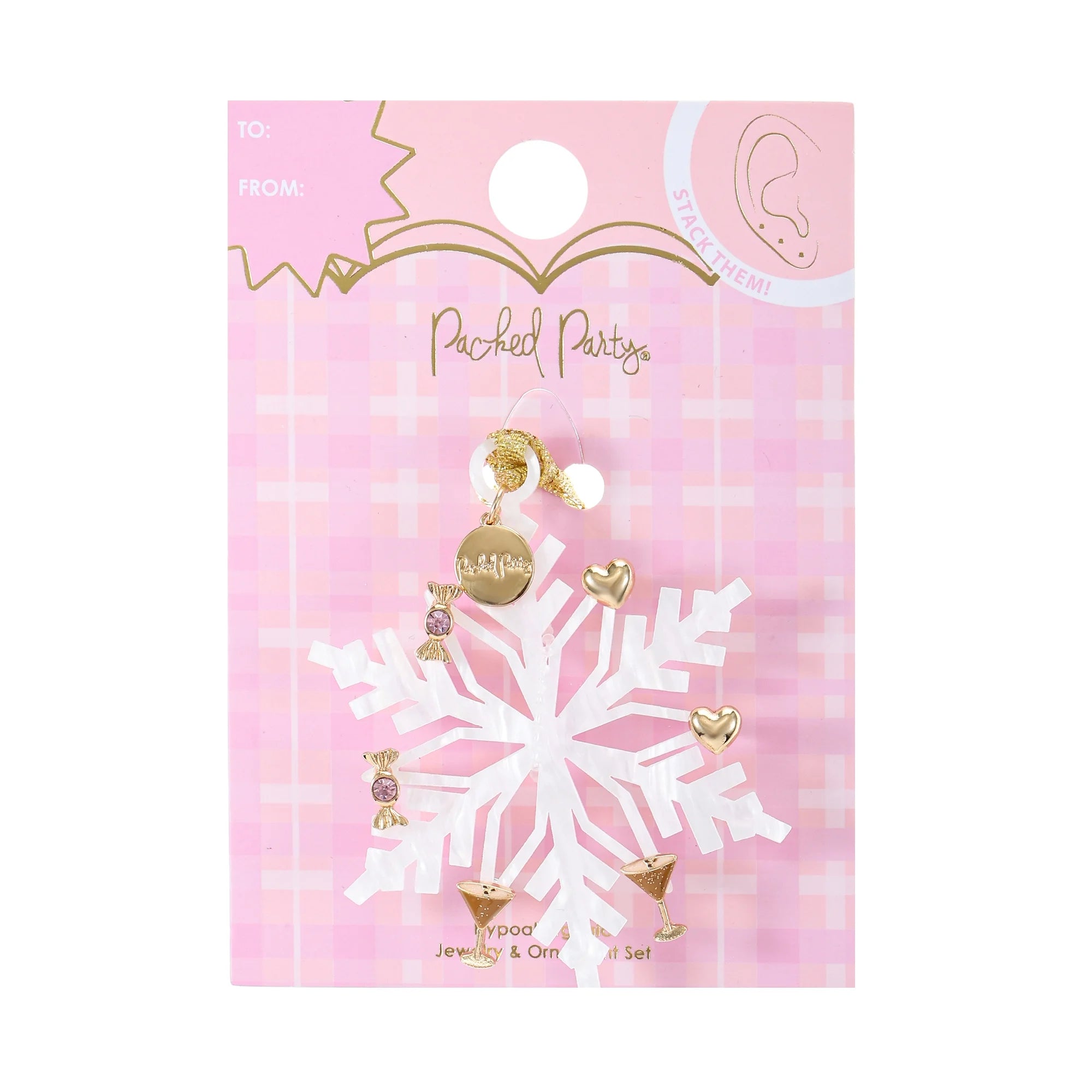 Packed Party Snowflake Ornament Earring Set | WTWL391XA