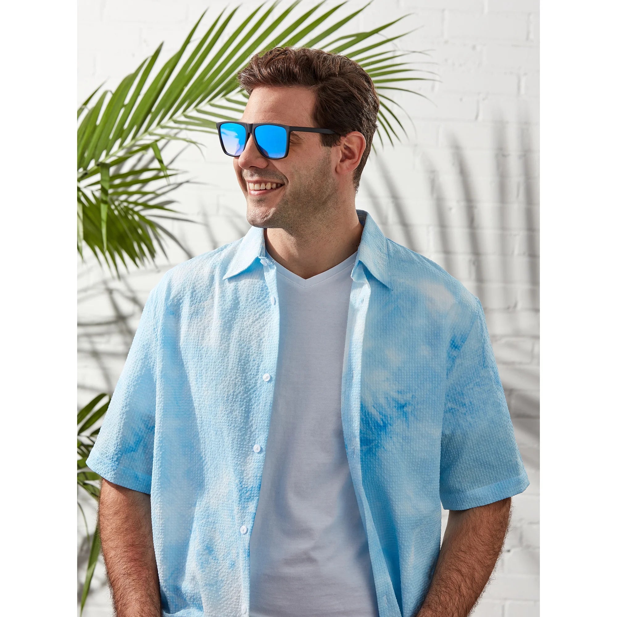 Panama Jack Men's Square Fashion Sunglasses Black MM03 | WTWL121XA