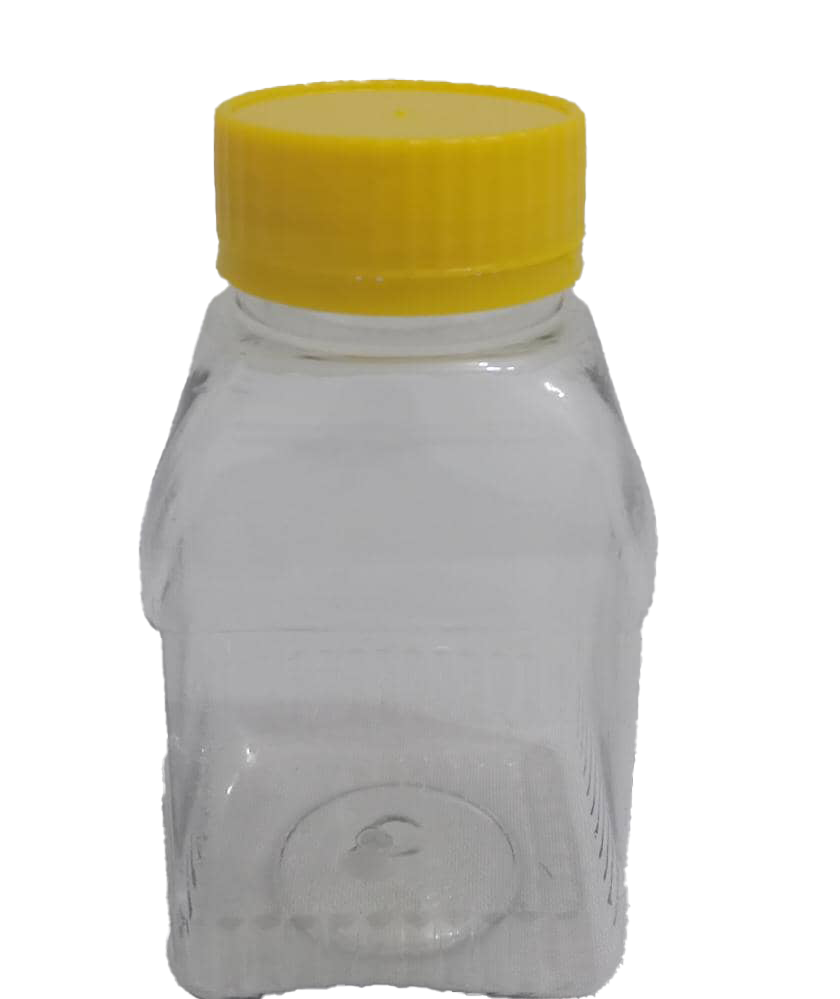 Transparent 300ML Square Pet Spice Bottle for Versatile Packaging, Cover Sold Separately (Pack of 50 pieces) | KPT57a