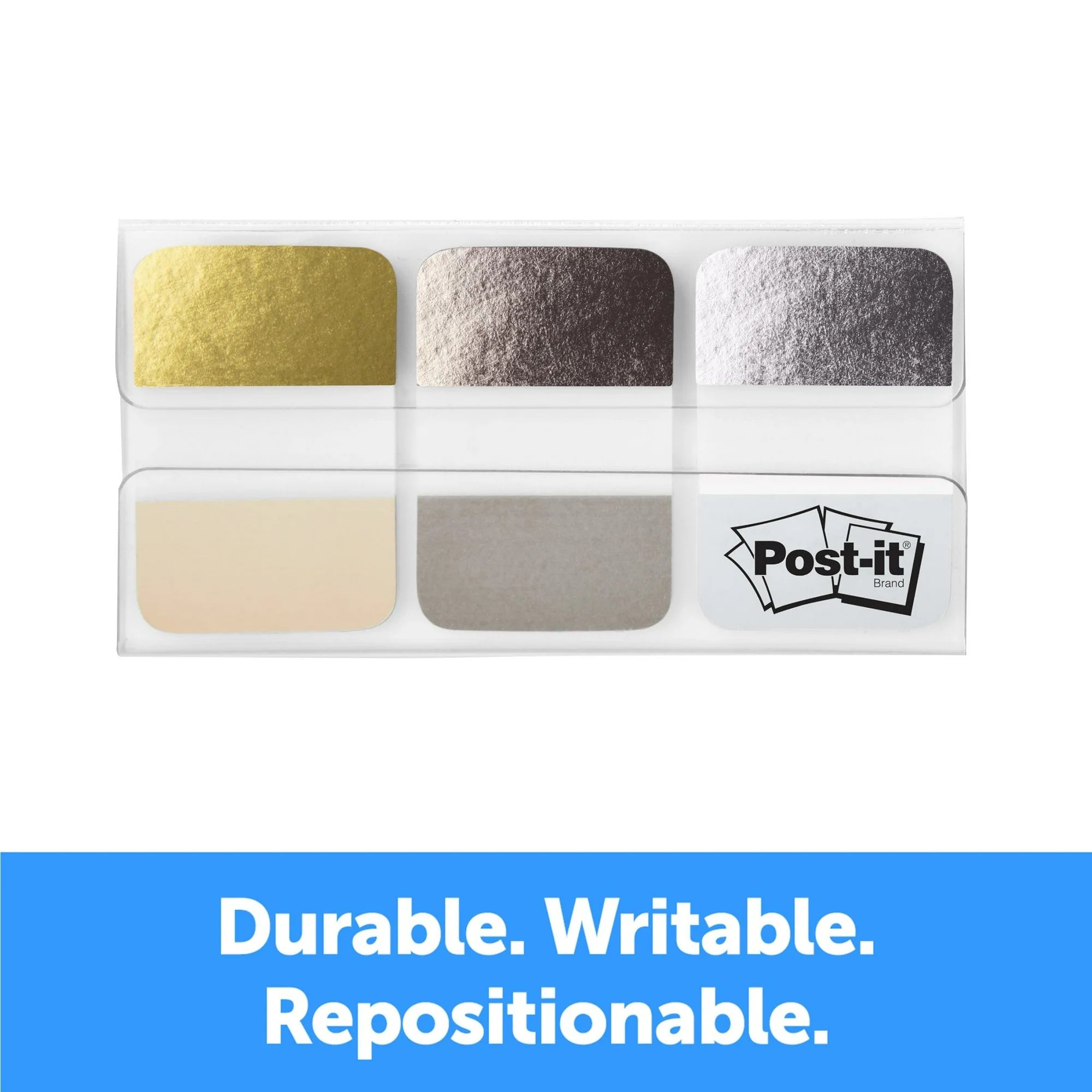 Post-It Foil Tabs, Metallic Colors, 1" x 1.5", 36 Tabs/Pack | WTWL464XA