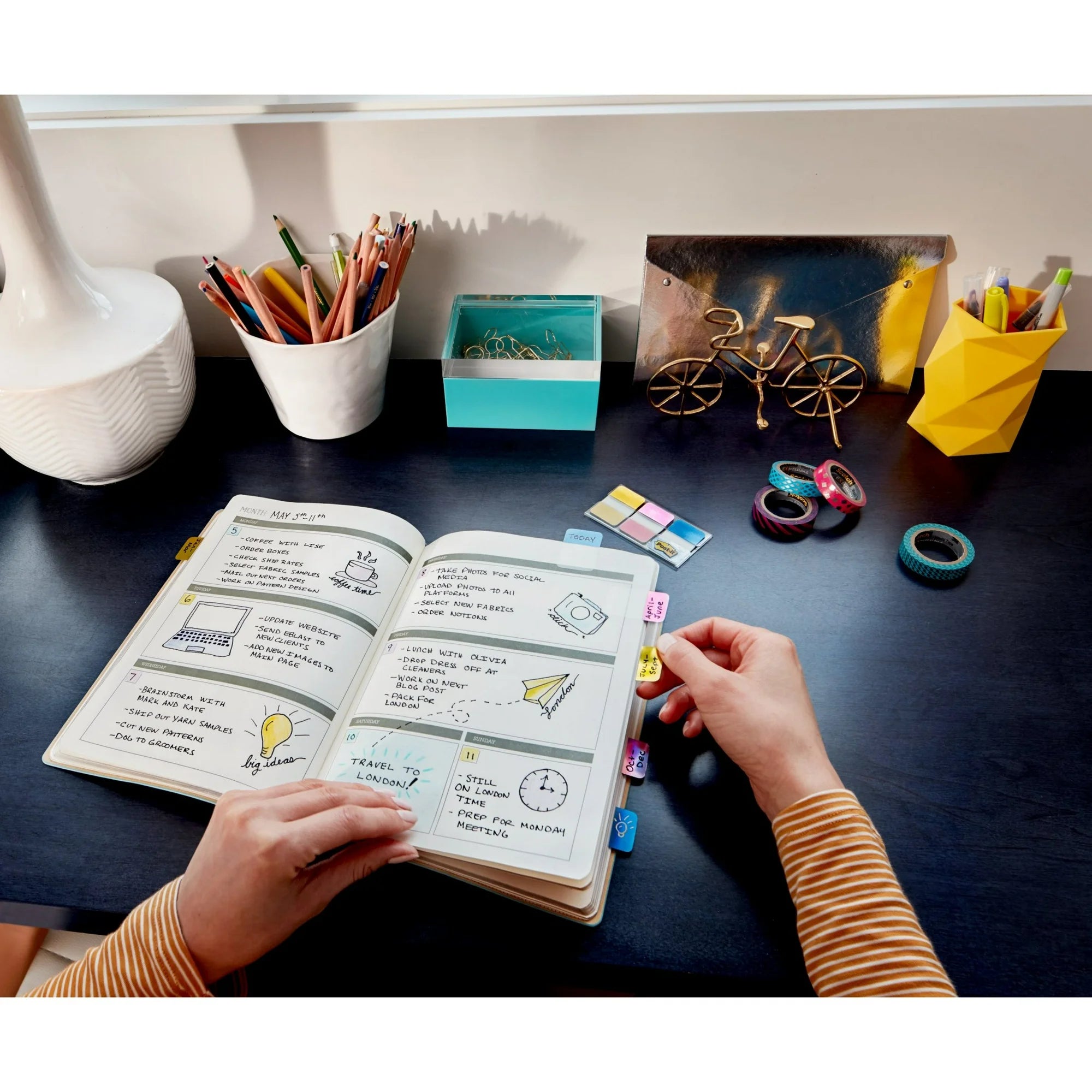 Post-it® Tabs, Foil Iridescent Colors, 1 in x 1.5 in (25.4 mm x 38.1 mm) |  WTWL465XA