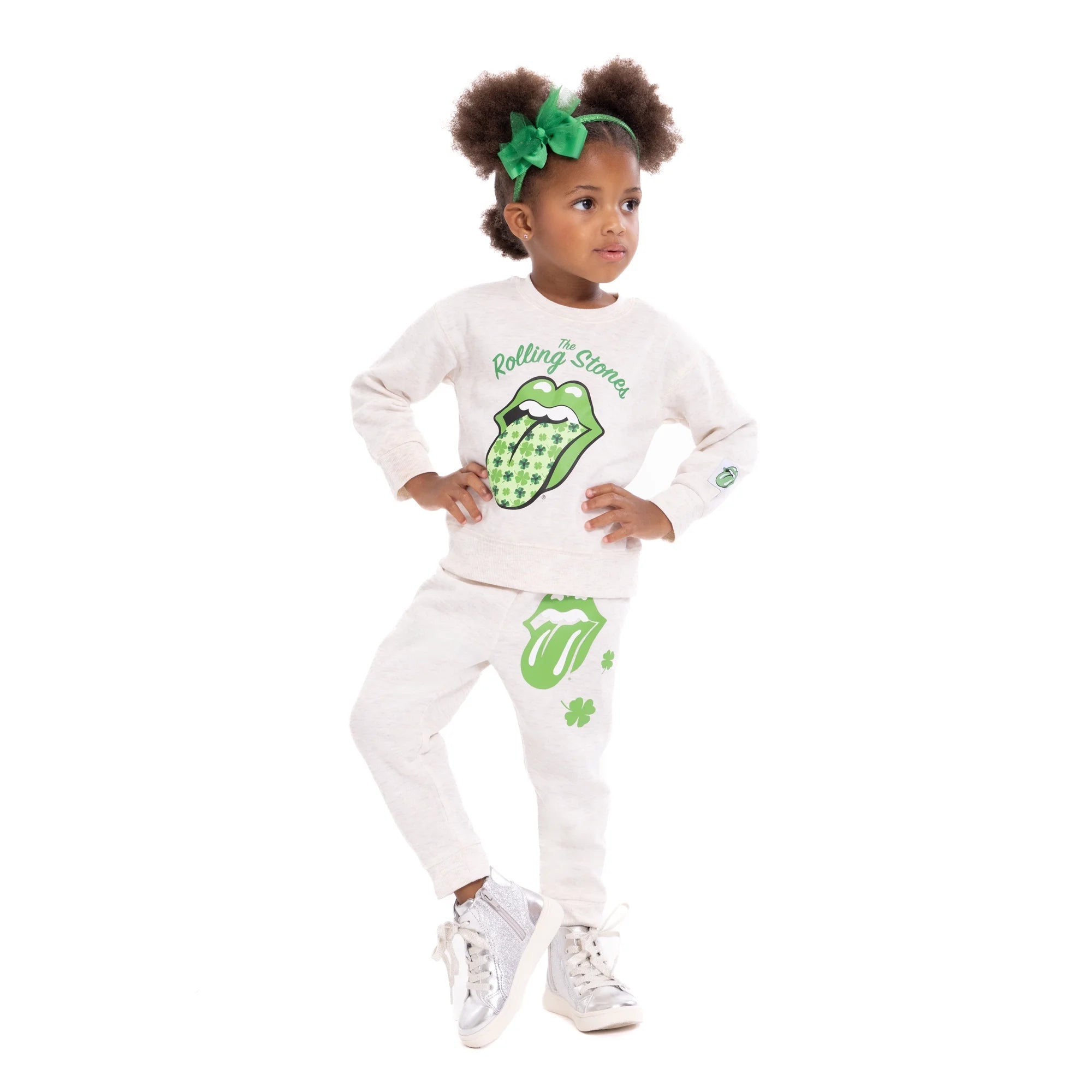Rolling Stones Toddlers' St. Patrick's Day Graphic Sweatshirt and Jogger Pants Set, 2-Piece, Sizes 12M - 5T | WTWL649XA