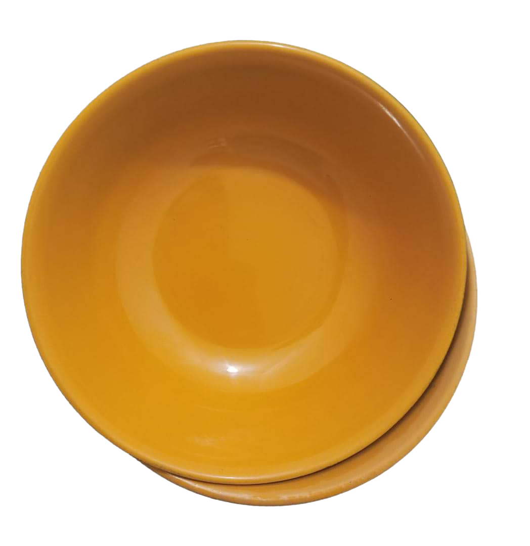 Gold Round Ceramic Bowl Plate | SMN11a