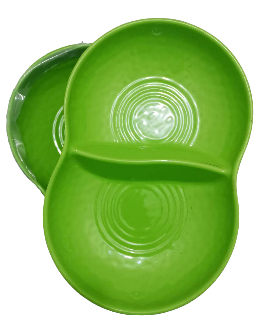 Two Partition Ceramic Dish Plate | SMN1c