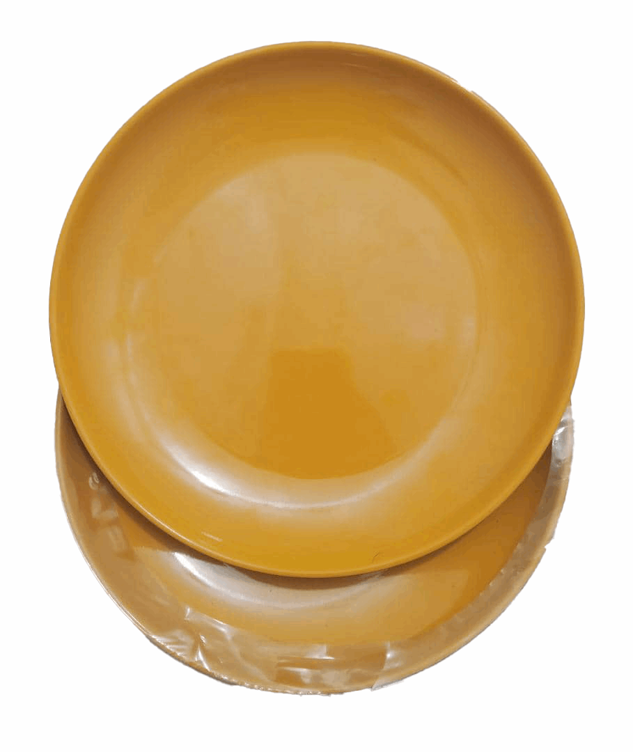 6in1 Gold Ceramic Round Plate (Pack of 6)