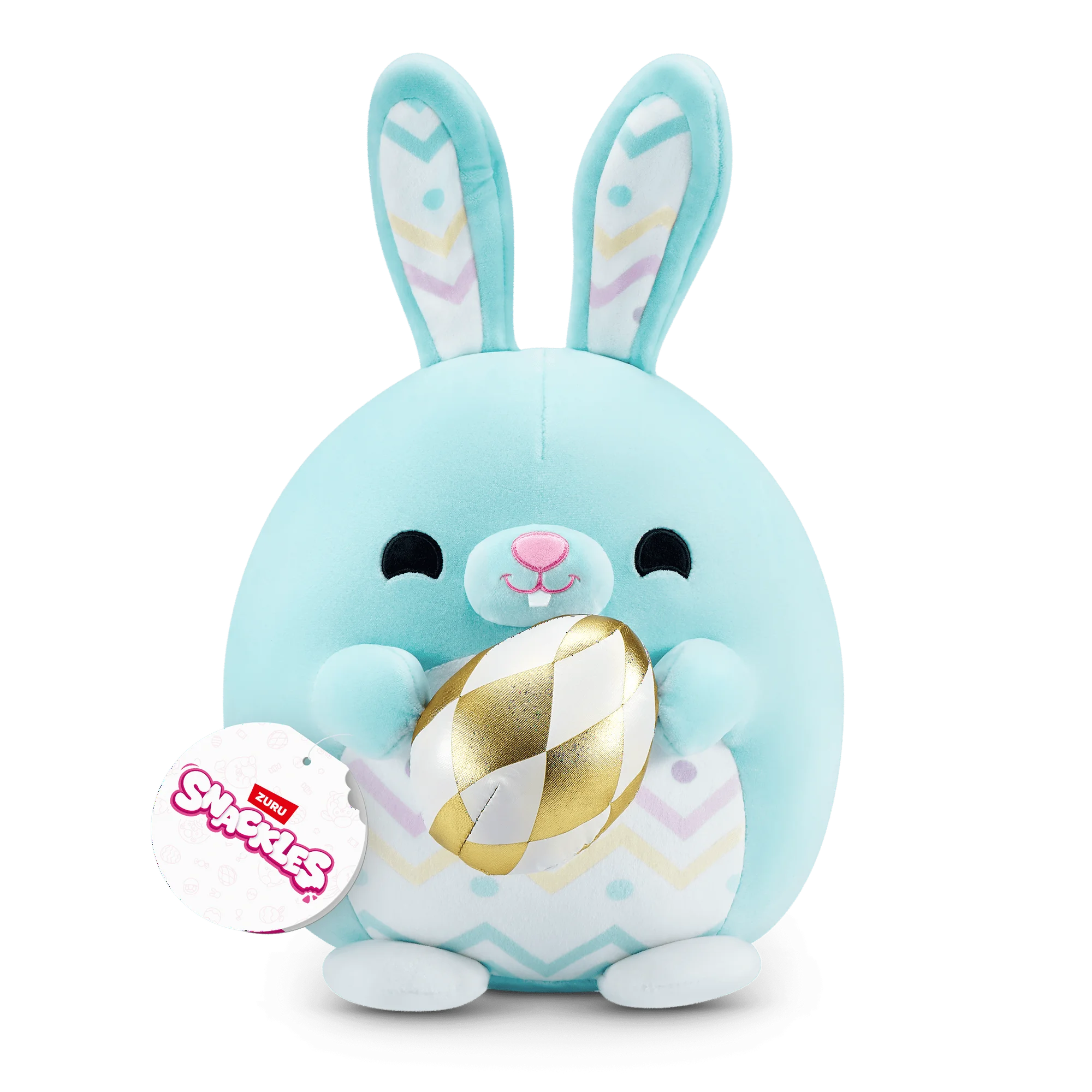SNACKLES 8 inch Easter Snackle April the Bunny, Ultra Soft Collectible Plush Toy by ZURU | WTWL904XA