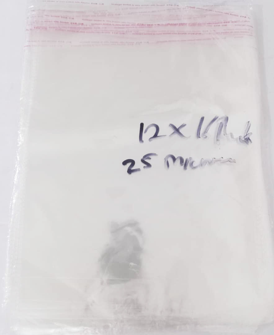 Top Quality Thick Clear Plastic Packing Nylon Reusable Bag 12x16 (25 Micron, Pack of 60 Pieces) |SPL5a