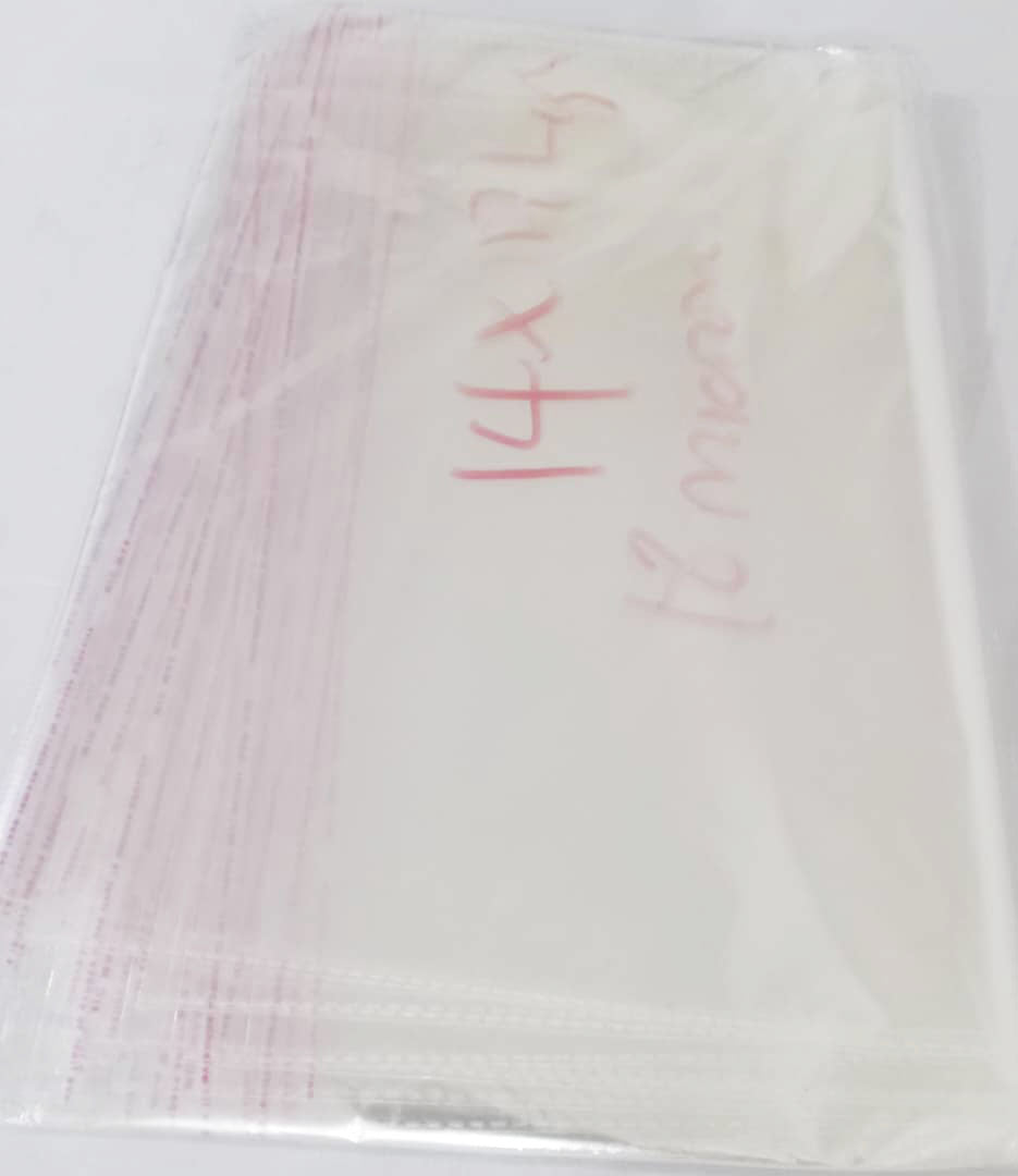 Affordable Top Quality Thick Clear Plastic Packing Nylon Reusable Bag 14x18 (18 Micron, Pack of 60 Pieces) |SPL9a