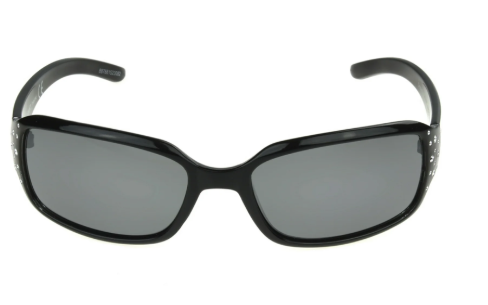 Foster Grant Women's Rectangle Fashion Sunglasses Black N06 | WTWL122XB