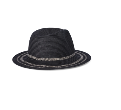 Time and Tru Women's Striped Floppy Straw Hat | WTWL149XE