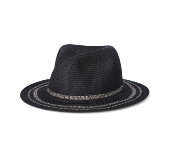 Time and Tru Women's Striped Floppy Straw Hat | WTWL149XE