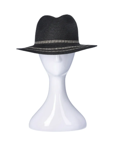 Time and Tru Women's Striped Floppy Straw Hat | WTWL149XE