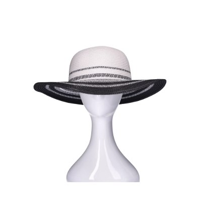 Time and Tru Women's Striped Floppy Straw Hat | WTWL149XD