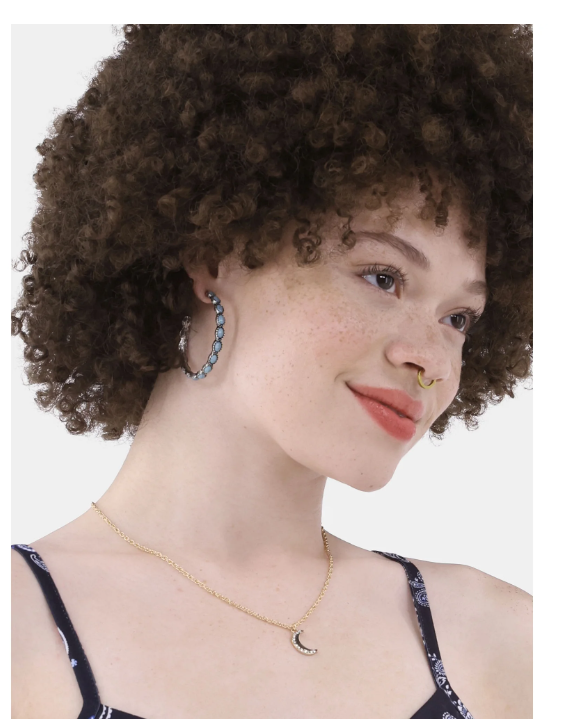 No Boundaries Beaded Silver-Tone Hoop Earrings, Women's | WTWL296XB