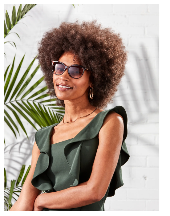 Foster Grant Women's Rectangle Fashion Sunglasses Tortoise J01 |  WTWL13XA