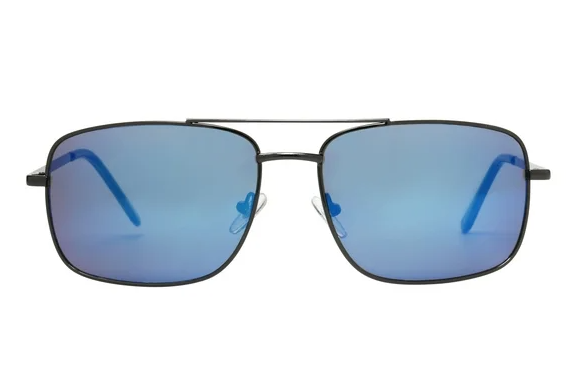 Foster Grant Cali Blue Classic Men's Pilot Sunglasses, Gunmetal Grey XG03 | WTWL25XA