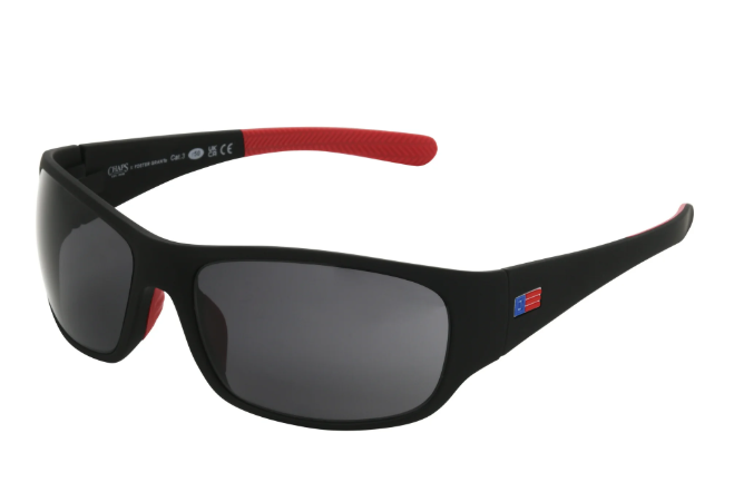 Chaps x Foster Grant Men's Wrap Fashion Sunglasses Black CH05 | WTWL21XA
