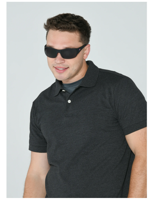 Chaps x Foster Grant Men's Wrap Fashion Sunglasses Black CH05 | WTWL21XA