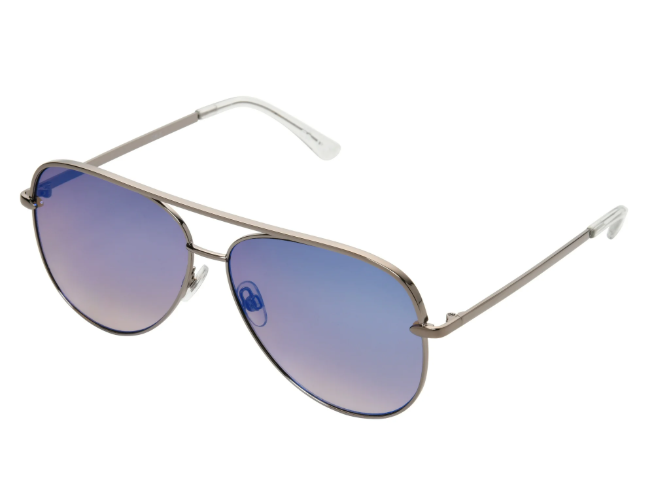 Foster Grant Cali Blue Trend Men's Aviator Sunglasses, Gunmetal XG04 | WTWL29XA