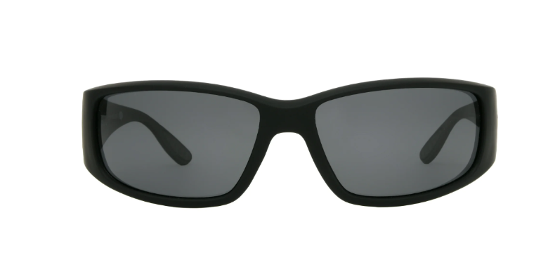Foster Grant Men's Wrap Black Sport Sunglasses, Black XG07 | WTWL37XA