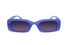 Festival Rectangle Full Rim Fashion Sunglasses with Blue Frames and Smoke Lenses XG08P34| WTWL39XA