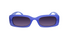 Festival Rectangle Full Rim Fashion Sunglasses with Blue Frames and Smoke Lenses XG08P34| WTWL39XA