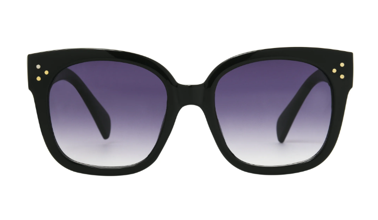 Time and Tru Women's Square Sunglasses, Black U05 | WTWL44XA
