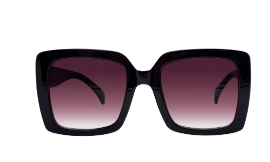 Women's Oversized Square Full Rim Sunglasses with Black Frames and Smoke Lenses XG13P34| WTWL50XA