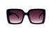 Women's Oversized Square Full Rim Sunglasses with Black Frames and Smoke Lenses XG13P34| WTWL50XA