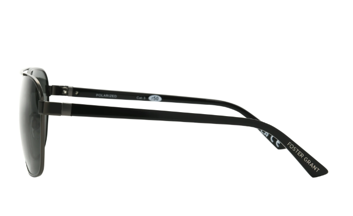 Foster Grant Men's Premium Polarized Fashion Sunglasses, Black BB02| WTWL511XA