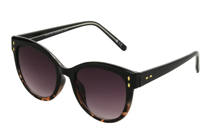 Foster Grant Premium Women's Cat Eye Sunglasses, Black P06| WTWL515XA