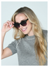 Foster Grant Premium Women's Cat Eye Sunglasses, Black P06| WTWL515XA