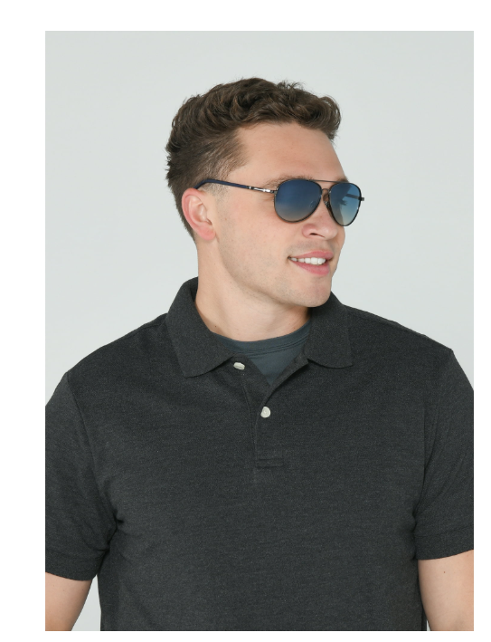 Chaps x Foster Grant Men's Aviator Fashion Sunglasses Gunmetal, Black CH04| WTWL516XA