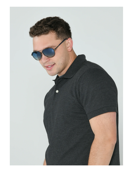 Chaps x Foster Grant Men's Aviator Fashion Sunglasses Gunmetal, Black CH04| WTWL516XA