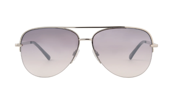 Foster Grant Women's Aviator Fashion Sunglasses, Silver T02| WTWL517XA