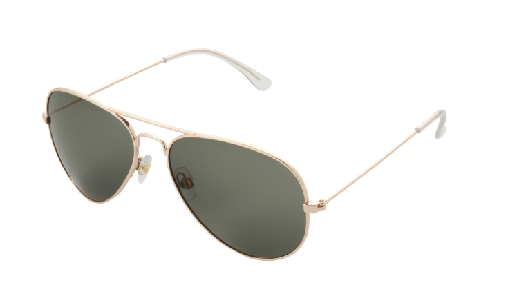 Sunsentials by Foster Grant Women's Aviator Sunglasses, Gold A10 | WTWL520XA