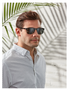 Foster Grant Men's Premium Polarized Way-Shape Fashion Sunglasses, Black BB06 | WTWL523XA