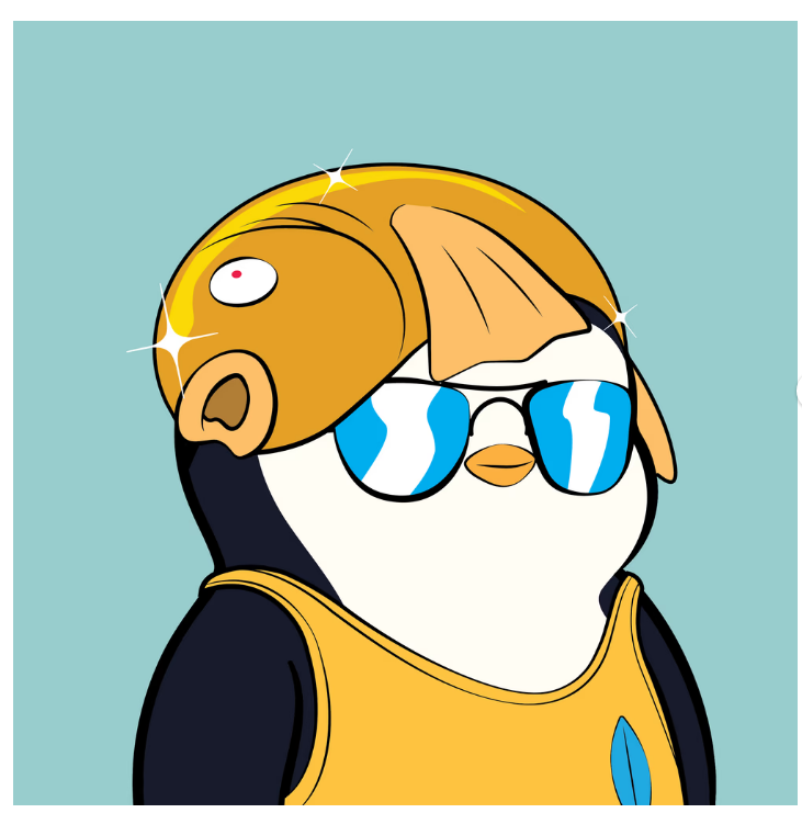 PMI Pudgy Penguins Series 2 Gold Egg on Head Action Figure | WTWL1158XA