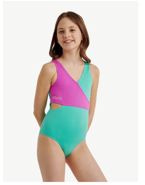 Justice Girls Color Blocked Crossbody One-Piece, Sizes 5-18 | WTWL585XA