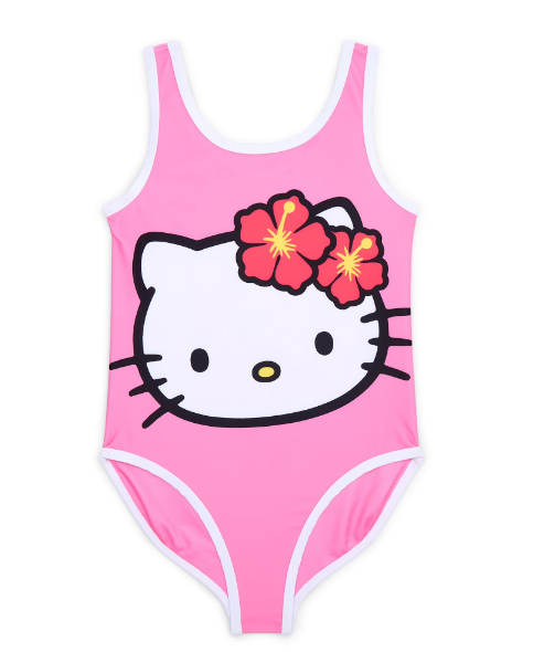 Hello Kitty Girls and Big Girls Graphic One Piece Swimsuit, Sizes 4-12 | WTWL583XA